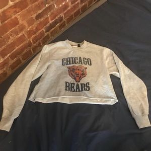 Chicago Bears Cropped Sweatshirt- Topshop